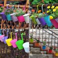 thumbnail image 2 of Pot Removable Hook Iron Flowerpot With Drain Hole White, 2 of 6