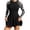 *1-Black, variant on Women's UPF 50+ Long Sleeve Rash Guard , Zip Front One Piece Swimsuit and Short For Women , Ladies' Surfing Diving Bathing Suit with Built-In Bra Pads,Wine,S-2XL