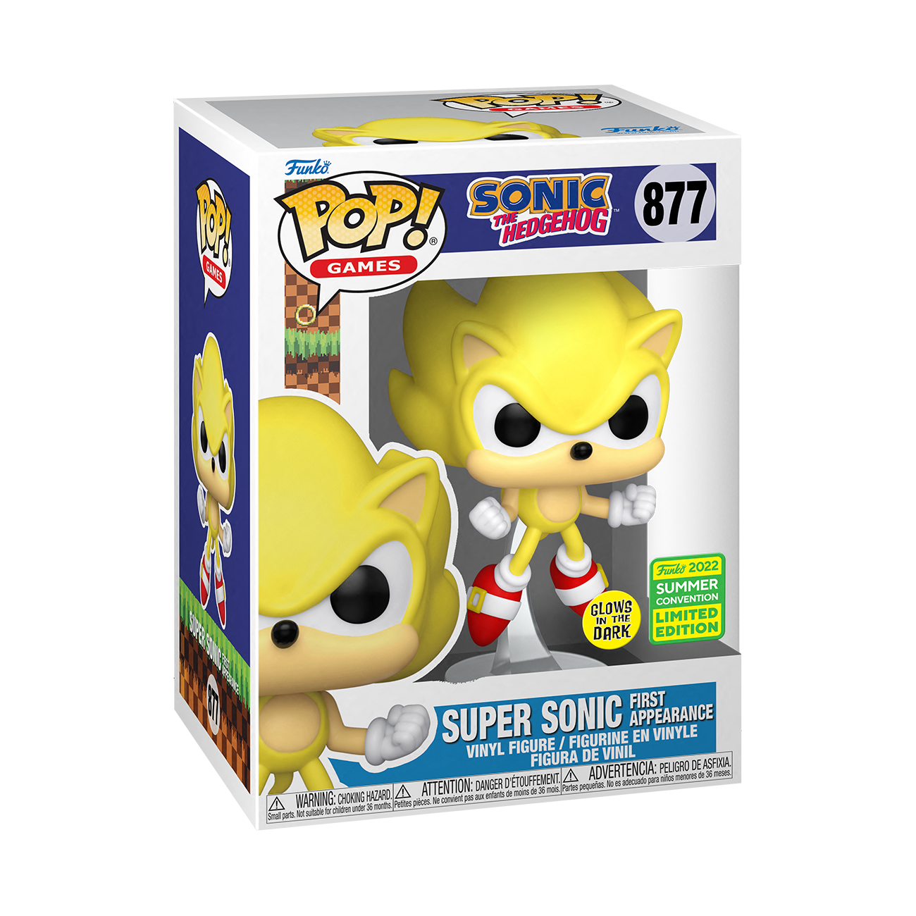 Funko Pop! Games: Sonic- Super Sonic First Appearance​ Vinyl Figure (2022 Summer Convention Limited Edition) - image 3 of 7