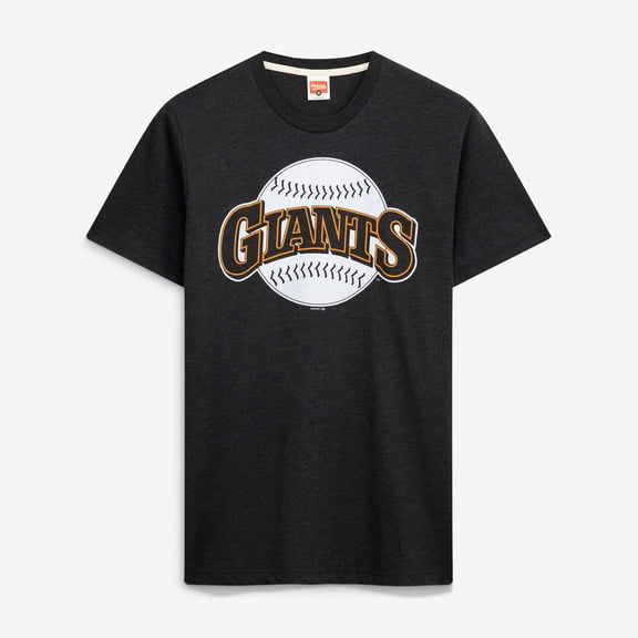 Men's Homage Black San Francisco Giants Hand-Drawn Logo Tri-Blend T-Shirt