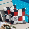thumbnail image 4 of Red Black Circular Throw Pillow Cover Medieval Cotton Linen Cushion Cover Throw Pillow Case with Invisible Zipper for Couch Sofa Bed Chair Car 26x26 Inch, 4 of 9
