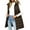 Coffee, variant on Kaondbfi Women's Outerwear Vests, Long Puffer Vest Women Winter Warm Quilted Sleeveless Vests Puffy Zip Up Fall Coat Outerwear Winter Coat for Women