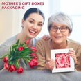 thumbnail image 4 of Square Gift Boxes with Lids for Presents Small White Gift Boxes with Clear Window Nesting Gift Boxes Set of 4 Flower Boxes for Arrangements, Mother's Day, 4 of 5