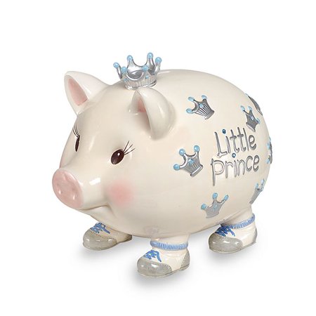 Mud Pie Baby Crown Prince Giant Piggy Bank