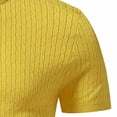 thumbnail image 3 of FRSASU Men's T-Shirts Short Sleeve Knit Casual Crewneck Ribbed Soft Breathable Slim Fit Tee for Daily Wear Yellow, 3 of 6