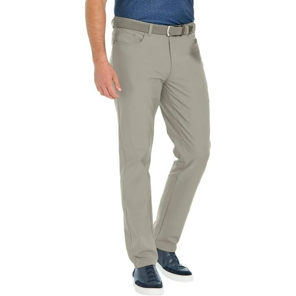 Greg Norman Men's Classic 5 Pocket 4-Way Stretch Pant (Green, 40W x 32L)