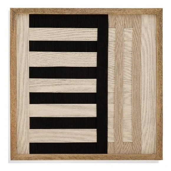 Kunth Wall Art in Black and Browns with Wood Frame