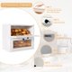 thumbnail image 4 of Panera grande de doble capa para encimera de cocina, contenedor de almacenamiento de pan de esquina de madera con ventana de acrílico, marrón retro, 4 of 7