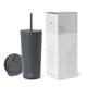 thumbnail image 1 of Vaso aislante moderno, sencillo, con tapa y pajita, 500 ml, 1 of 6