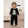 thumbnail image 6 of BemeyourBBs Baby Girls My 1st New Year Outfits Romper Letter Fireworks Print Long Sleeve Jumpsuit with Headband Spring Fall Clothes, 6 of 9