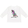 thumbnail image 3 of Inktastic Graffiti Paint Splatter T-rex Boys or Girls Long Sleeve Toddler T-Shirt, 3 of 5