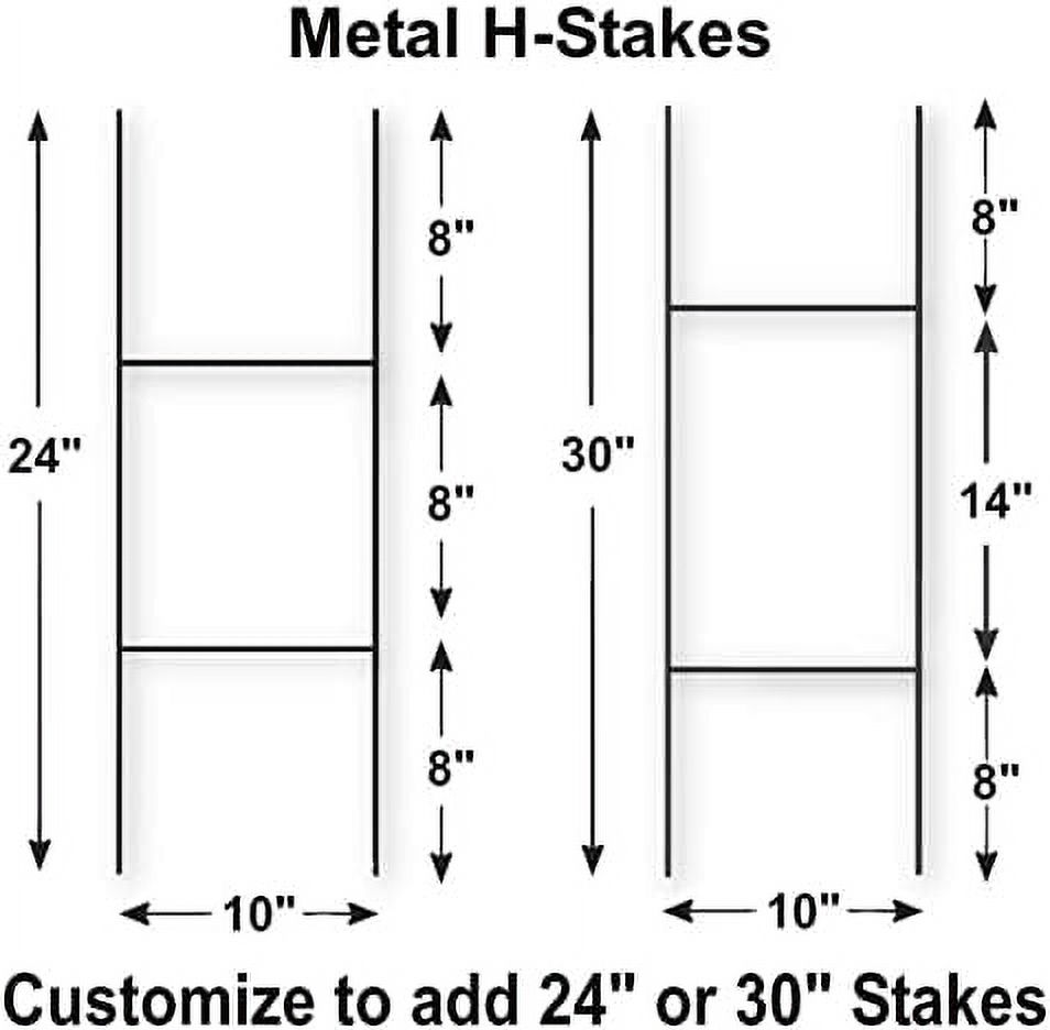 Custom 18x24 Full-Color Double-Sided Yard Signs – 10 Pack With Optional Stakes