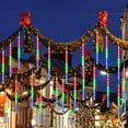 thumbnail image 4 of Meteor Shower Lights, LED Falling Rain Lights 30cm 8 Tube 144 LEDs Falling Raindrop Light, Waterproof Icicle Snow Fall for Xmas Trees Parties Wedding Garden (Multi Color), 4 of 8