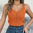 thumbnail image 6 of Women's Round D Neck Sleeveless Knitted Slim Fit Casual Open Navel Vest Womens T Shirts Multiple Pack Space Trashier Shirts Woman Tees Long Sleeve Heat Womens Compression Cold Gear Casual Short Sleeve, 6 of 7