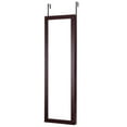 thumbnail image 1 of Topbuy Wall Door Mounted Mirrored Jewelry Cabinet Standing Vanity Storage Box Coffee, 1 of 5