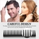 thumbnail image 3 of Juego de 3 piezas, peine para cortar el cabello antiestático y resistente al calor, adecuado para cabello rizado y largo, negro, 3 of 7