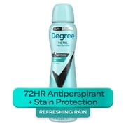 Degree UltraClear Black+White Antiperspirant Deodorant Dry Spray Anti-White Marks and Yellow Stains Pure Rain Antiperspirant for Women, 3.8 oz