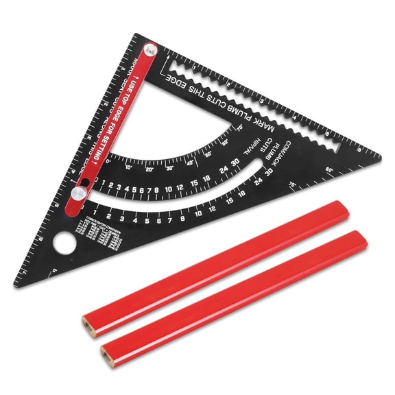 Woodworking Triangle Ruler Aluminum Carpenter Framing Square Adjustable Square Protractor Precise