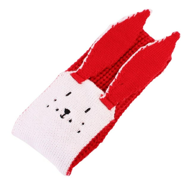Bufanda de ganchillo de invierno niños niñas niños bufandas de punto de estilo cálido rojo Sunnimix Bufanda de los niños del invierno