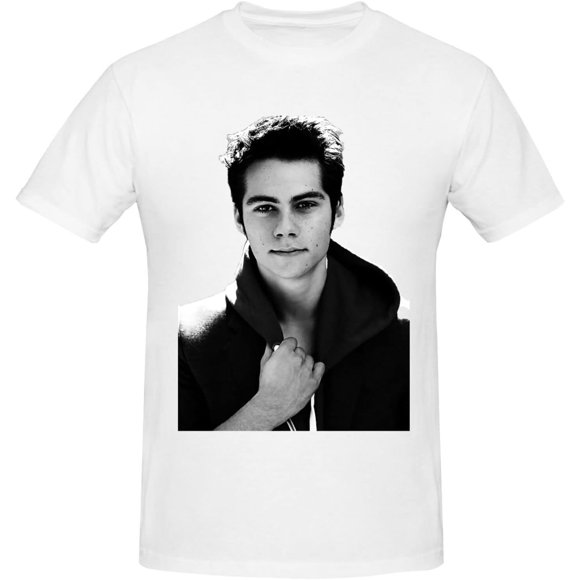 Dylan O'Briens T-Shirts Homme Décontracté Coton Manches Courtes Col Rond T-Shirts Été Noir