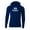 Navy, variant on Men's Hooded Long Sleeve Loose Fit Rash Guard Surf Shirt Water Sports Swimwear