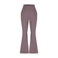 thumbnail image 4 of ShaoRunShi Womens Yoga Pants High Waisted Tummy Control Flare Leggings Bell Bottom Yoga Dress Pants Seamless Bootcut Pants, 4 of 10