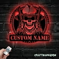 thumbnail image 2 of Craftnamesign Custom Cowboy Skull Metal Wall Art LED Light, Western Cowboy Sign, Skull Decor, 2 of 5