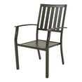 thumbnail image 3 of Better Homes & Gardens Camrose Farmhouse Steel Outdoor Slat Back Dining Chair - Set of 4, Brown, 3 of 8