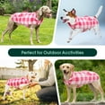 thumbnail image 7 of Kuoser British Style Plaid Dog Winter Coat, Windproof Cozy Cold Weather Jacket for Dogs, Pink, S, 7 of 7