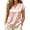 Pink, variant on Women's Going Outing Tops Satin Silk V Neck Short Sleeve Blouse Elegant Relaxed Casual T-Shirt