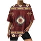 thumbnail image 1 of Fiudx Tops para Mujer Moda Mujer Casual Cuello Redondo Impresión Blusa Manga Corta Camiseta Verano Tops, 1 of 4