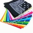 thumbnail image 5 of Unisex Cotton Paisley Tie-Dyed Square Bandana Headscarf, Vintage Breathable Pocket Square Hairband Hip Hop Face Mask Neck Wrap for Daily Fashion Styling, 5 of 5