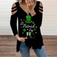 thumbnail image 3 of Gibobby Túnica holgada para mujer, camisetas informales de verano, camiseta Floral de manga cuartos con cuello redondo, blusa con abertura lateral holgada con estampado de flores（Negro， XL), 3 of 4
