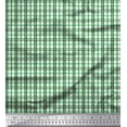 thumbnail image 1 of Soimoi Green Cotton Poplin Fabric Window Pane Check Decor Fabric Printed Yard 56 Inch Wide, 1 of 1