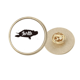 thumbnail image 1 of Blanco y negro animal Tortuga Broche de oro metálico circular, 1 of 3