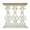 A, variant on Hassch Vintage 3-Tier Console Table with Natural Wood Top and Decorative Sides, Distressed White Storage Shelf for Living Room, Bedroom, or Office