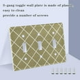 thumbnail image 4 of 2 Gang Light Switch Cover Plate Olive Brown Block Wall Plate Decorate Electrical Outlet Cover Plates 4.56”x4.48”, 4 of 8