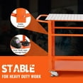 thumbnail image 2 of 36" x 24" Welding Table, 600 Lbs Heavy Duty Steel Welding Fixture Table with 5/8 Inch Holes and Pegboard, Industrial Welding Workbench with Wheels for Shop Garage, 2 of 8