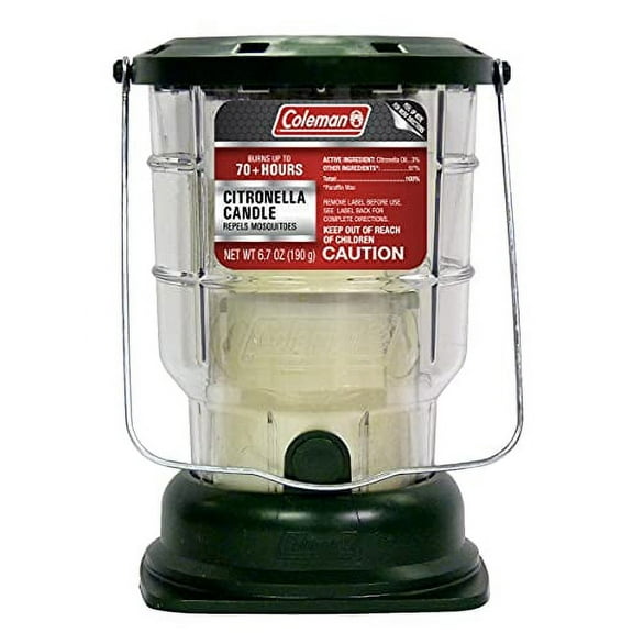 Coleman Citronella Candle Outdoor Lantern - 70 Hours, 6.7 Ounce, Green
