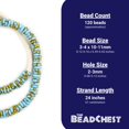 thumbnail image 4 of The Bead Chest Sun & Water Fused Rondelle Recycled Glass Beads (11mm), 4 of 4