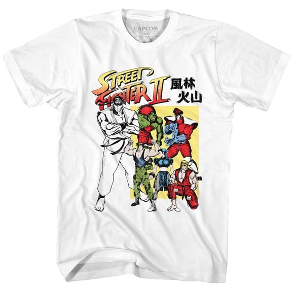 Street Fighter Sf2 White Adult T-Shirt 4Xl