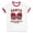 White/Red, variant on Santa University Ringer Tee Shirt Unisex Medium White/Black
