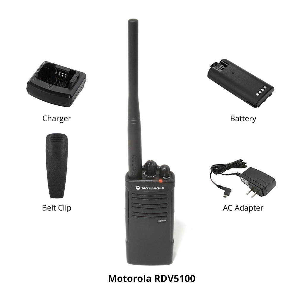 Motorola On-Site RDV5100 10-Channel VHF Water-Resistant Two-Way Business Radio - 4