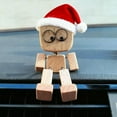 thumbnail image 5 of Shaking Wooden Man Figurine Car Dashboard Ornament Christmas Gift for Car Lovers, 5 of 10