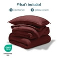 thumbnail image 4 of Bare Home Down Alternative Comforter Set - 2-Pieces - All Seasons - Twin/Twin-XL, Heather Rose, 4 of 5
