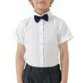 thumbnail image 3 of LittleSpring Boys Button Down Shirt, White Solid, Size 7-8, 3 of 6