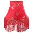 thumbnail image 1 of OULII 1Pack European Style Red Tassel Lampshade for Table Lamps 11.8x9.8in, 1 of 8