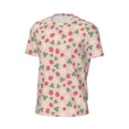 thumbnail image 6 of Wukai Strawberry And Flowers Print Men's Short-Sleeved Mesh T-Shirt,Quick-Dry Short Sleeve Workout T-Shirt-4X-Large, 6 of 8