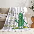thumbnail image 3 of Yibo Pickles Blanket Flannel Soft and Comfortable Anti-static Bed Sofa Blanket, 3 of 9
