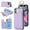 Violet, variant on ELEHOLD Case for iPhone 14 Plus, Magnetic Closure Kickstand Zipper Wallet Case with 3 Card Slots & Ring Holder,Shockproof RFID Blocking Phone Case,Black